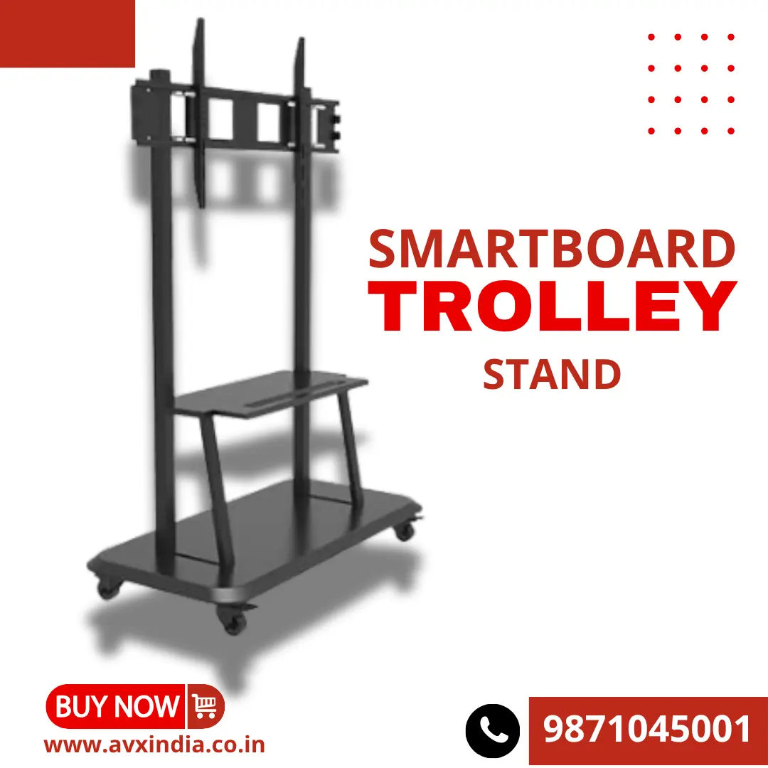 Trolley Stand for Interactive Flat Panel Display for 65 | 75 | 86 Inches Screen Size